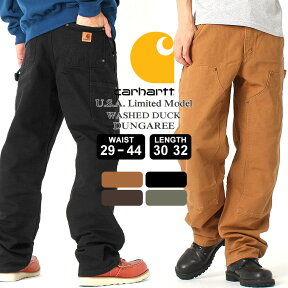 【送料無料】 カーハート CARHARTT カーハート ペインターパンツ メンズ ダブルニー B136 Washed-Duck Double-Front Work Dungaree [ペインターパンツ メンズ 大きいサイズ メンズ ダブルニー ワークパンツ] USAモデル 【W】