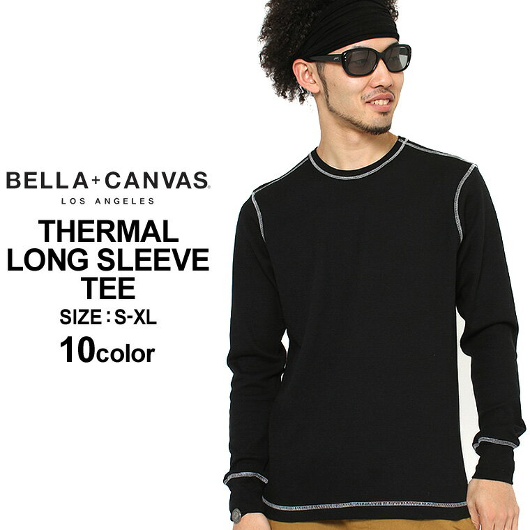 ベラキャンバス ロサンゼルス Tシャツ 長袖 メンズ 無地 サーマル ロンT 大きいサイズ 3500 USAモデル BELLA+CANVAS LOS ANGELES / 長袖Tシャツ ロンT おしゃれ [F]