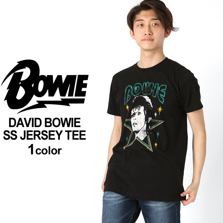 楽天freshbox【送料無料】 デヴィッド・ボウイ ロックTシャツ 半袖 メンズ プリント 大きいサイズ USAモデル David Bowie 半袖Tシャツ バンドT ロゴT ミュージック グラムロック おしゃれ【メール便可】