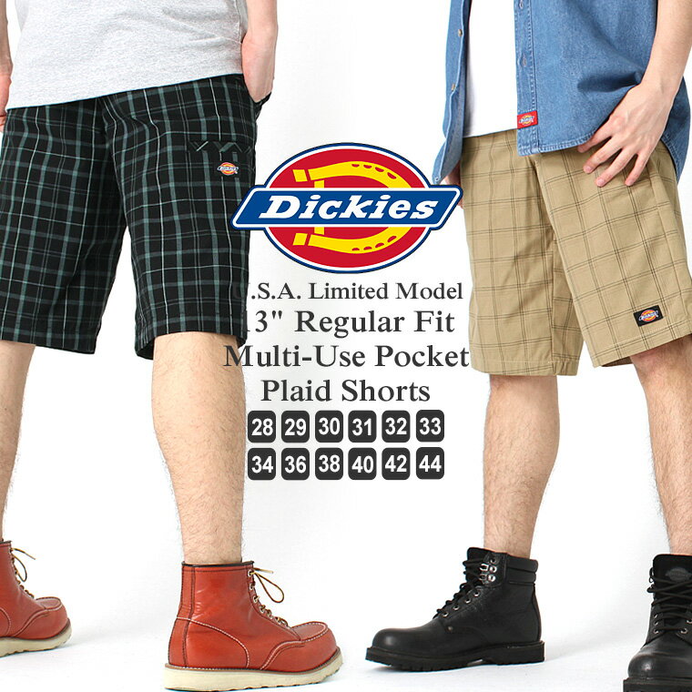 【送料無料】 Dickies ディッキーズ ハーフパンツ チェック ショートパンツ メンズ USAモデル 大きいサイズ【COP】