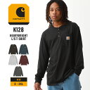 【送料無料】 Carhartt カーハートロンT 長袖 Tシャツ ヘンリーネック ヘビーウェイト メンズ K128 S-2XL USAモデル 長袖Tシャツ LL 2L XXL 3L 大きいサイズ【COP】