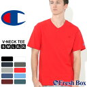 チャンピオン Tシャツ 半袖 Vネック 無地 大きいサイズ USAモデル ブランド Champion 半袖Tシャツ アメカジ S M L LL 2L 3L【メー...