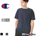 【送料無料】 チャンピオン Tシャツ 半袖 ポケット メンズ レディース 無地 ロゴ M-2XL T40725 586DJA USAモデル Champion LL 2L XXL 3L カットソー 大きいサイズ ブランド 定番アイテム アメカジ【メール便可】