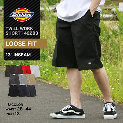 【最短即日発送】Dickies ディッキーズ ハーフパンツ 42283 大きいサイズ ライブ フェス ルーズフィット メンズ レディース ゆったり 大きめ 無地 ツイル ワークパンツ 短パン ショーツ ブランド アメカジ カジュアル スケーター USAモデル - Image 1