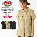 【送料無料】 ディッキーズ レディース シャツ 半袖 FS574 ワークシャツ / 大きいサイズ USAモデル Dickies Womens / 半袖シャツ カジュアルシャツ【W】