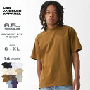  ロサンゼルスアパレル Tシャツ 半袖 6.5オンス 厚手 無地 メンズ レディース ガーメントダイ Garment Dye 1801GD USAモデル LOS ANGELES APPAREL 半袖Tシャツ 大きいサイズ ヘビーウェイト アメカジ アメリカ製