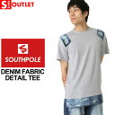 アウトレットセール 返品・交換・キャンセルは不可 │ サウスポール (SOUTH POLE) tシャツ メンズ 半袖 ストリート ロング丈 tシャツ メンズ [SOUTH POLE サウスポール tシャツ メンズ 半袖 大きいサイズ メンズ Tシャツ デニム ダメージ ロング丈 Tシャツ 半袖tシャツ