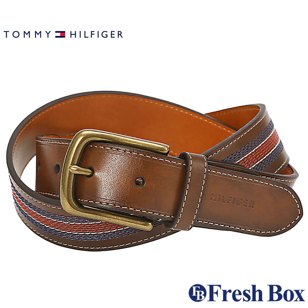 【送料無料】 トミーヒルフィガー ベルト メンズ シングルピン 合皮 ロゴ 11TL02X057 USAモデル TOMMY HILFIGER ブランド カジュアル