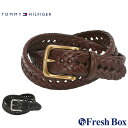 TOMMY HILFIGER トミーヒルフィガー ベルト メンズ 編み込み シングルピン 合皮 メッシュ フリー 11TL04X007 USAモデル【COP】