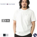 トミー ヒルフィガー 服（父向き） 【送料無料】 TOMMY HILFIGER トミーヒルフィガー Tシャツ 半袖 メンズ レディース ポケット付き 刺繍 S-2XL 78B1048 USAモデル【COP】【メール便可】