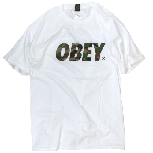【OBEY】【Tシャツ】OBEYカモフラロゴTシャツ