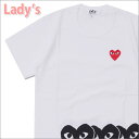 PLAY COMME des GARCONS (プレイ コムデギャルソン) SEVEN HEART TEE (Tシャツ) WHITE 200-007512-130+【新品】