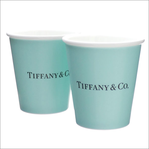 楽天FRESH STORE100％本物保証 新品 ティファニー TIFFANY&CO. ボーンチャイナ カップ 2個セット BLUE 結婚祝い 贈り物 お祝い プレゼント 記念日 お返し