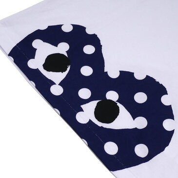 PLAY COMME des GARCONS プレイ コムデギャルソン MEN'S DOT HEM HEART TEE Tシャツ WHITE 200007706050 【新品】