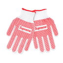 100％本物保証 シュプリーム SUPREME Grip Work Gloves 軍手 手袋 WHITExRED 290004612013 新品