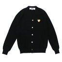 プレイ コムデギャルソン PLAY COMME des GARCONS MENSGOLD HEART WOOL CARDIGAN カーディガン BLACK ブラック 黒 メンズ 【新品】