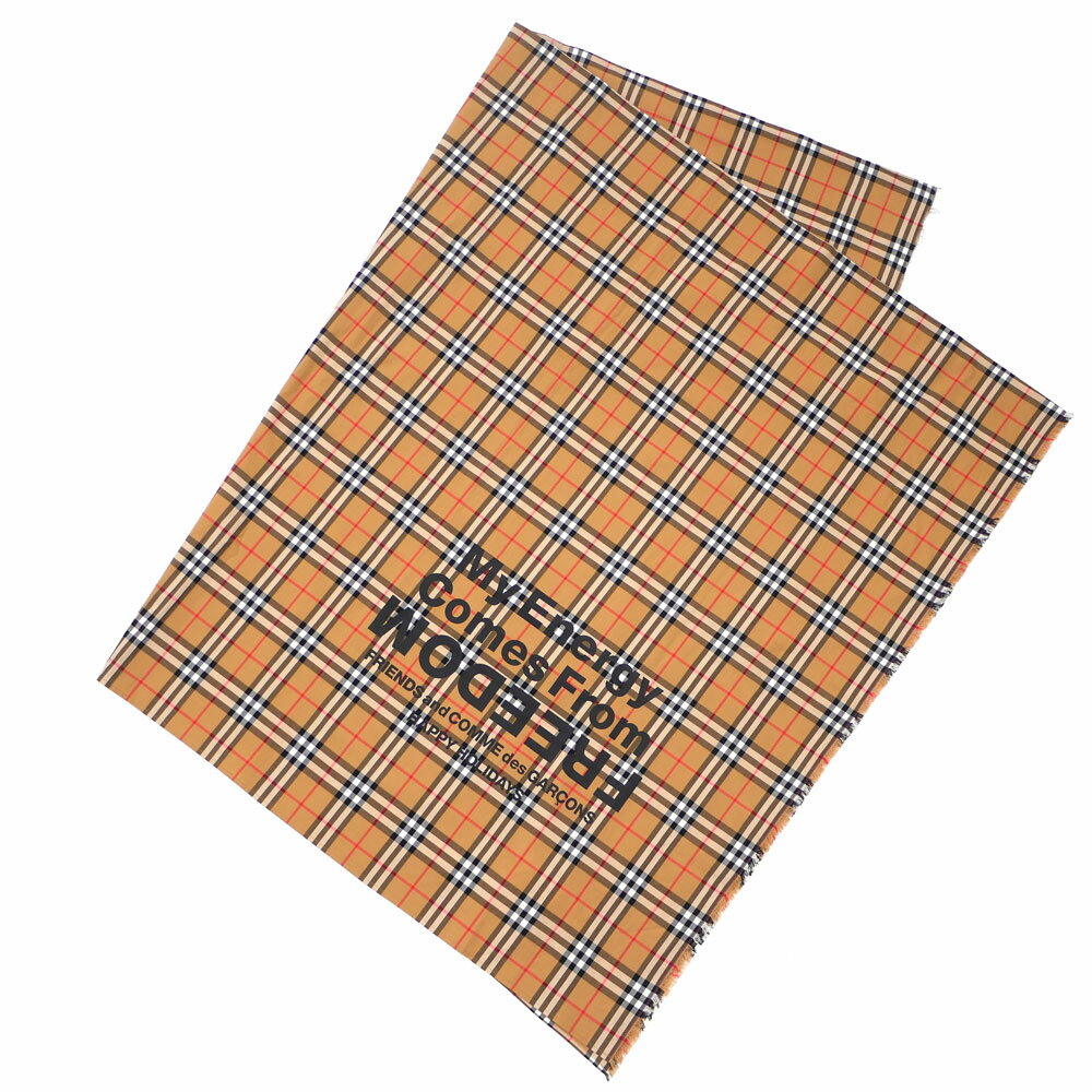 100％本物保証 コムデギャルソン COMME des GARCONS x バーバリー BURBERRY 大判ストール BEIGE ベージュ メンズ レディース 新品