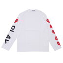 100％本物保証 プレイ コムデギャルソン PLAY COMME des GARCONS MENS SLEEVE 6HEART LS TEE 長袖Tシャツ WHITE ホワイト 白 メンズ 新品 202001039