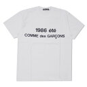 100{ۏ Vi RfM\ CDG COMME des GARCONS STAFF COAT PRINT TEE TVc WHITE zCg  Y