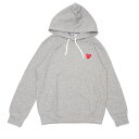 100％本物保証 新品 プレイ コムデギャルソン PLAY COMME des GARCONS MENS RED HEART PULLOVER PARKA パーカー GRAY グレー 灰色 メンズ