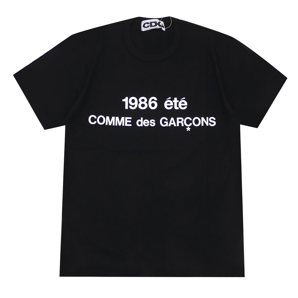 新品 コムデギャルソン CDG COMME des GARCONS STAFF COAT PRINT TEE Tシャツ BLACK ブラック 黒 メンズ