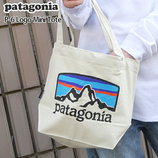 【14:00までのご注文で即日発送可能】新品 パタゴニア Patagonia P-6 Logo Mini Tote トートバッグ エコバッグ Pastel P-6 Logo Bleached Stone ベージュ FRHB 59275 メンズ レディース 277-002706-016