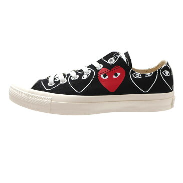 新品 プレイ コムデギャルソン PLAY COMME des GARCONS x コンバース CONVERSE ALL STAR OX PCDG オールスター スニーカー BLACK ブラック 黒 メンズ レディース