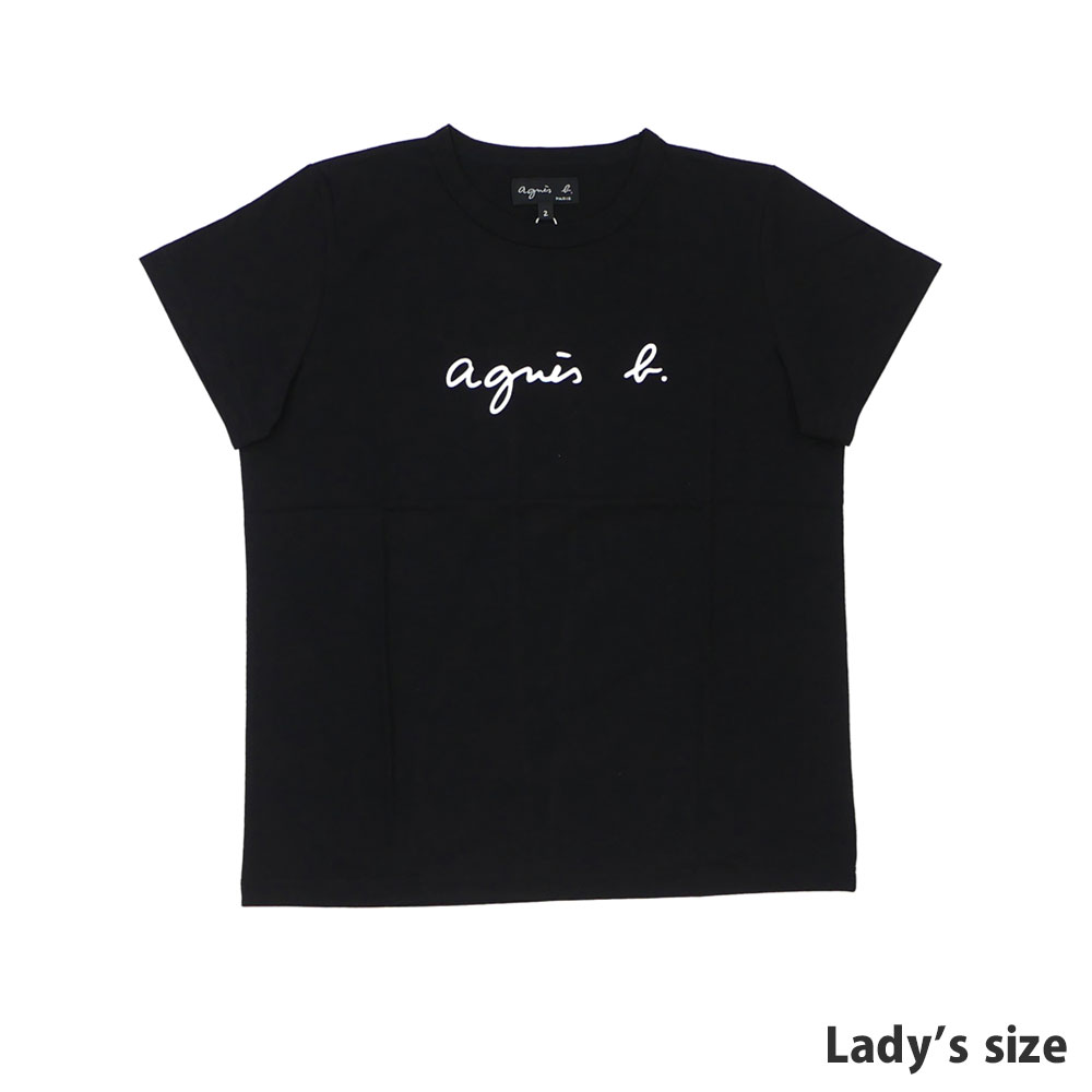 楽天FRESH STORE100％本物保証 新品 アニエスベー agnes b. TS ロゴ Tシャツ BLACK ブラック 黒 レディース