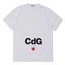 100％本物保証 新品 プレイ コムデギャルソン PLAY COMME des GARCONS x シーディージー CDG MENS Cdg x Play T-Shirt Tシャツ WHITE ホワイト 白 メンズ