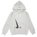 100％本物保証 新品 プレイ コムデギャルソン PLAY COMME des GARCONS x ナイキ NIKE MENS NIKE x Play Hoodie パーカー GRAY グレー 灰色 メンズ