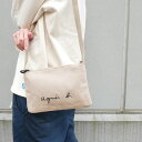 アニエスベー サコッシュ メンズ 100％本物保証 新品 アニエスベー ボヤージュ agnes b. VOYAGE ロゴ サコッシュ BEIGE ベージュ メンズ レディース