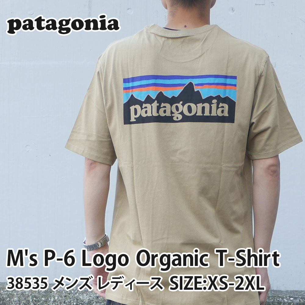 楽天FRESH STORE100％本物保証 新品 パタゴニア Patagonia M's P-6 Logo Organic T-Shirt P-6ロゴ オーガニック Tシャツ 38535 CLASSIC TAN メンズ レディース