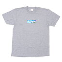 100％本物保証 新品 シュプリーム SUPREME x エミリオ・プッチ Emilio Pucci Box Logo Tee ボックスロゴ Tシャツ GRAYxBLUE メンズ