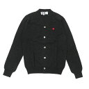 100{ۏ Vi vC RfM\ PLAY COMME des GARCONS SMALL RED HEART WOOL CARDIGAN J[fBK CHARCOAL `R[ Y