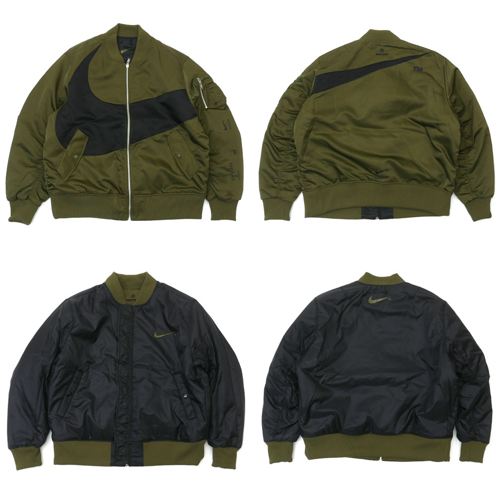 新品 ナイキ NIKE AS M NSW SYNFL SWOOSH BOMBER JACKET リバーシブル ボンバー ジャケット MA-1 ROUGH GREEN DD6056-326 メンズ