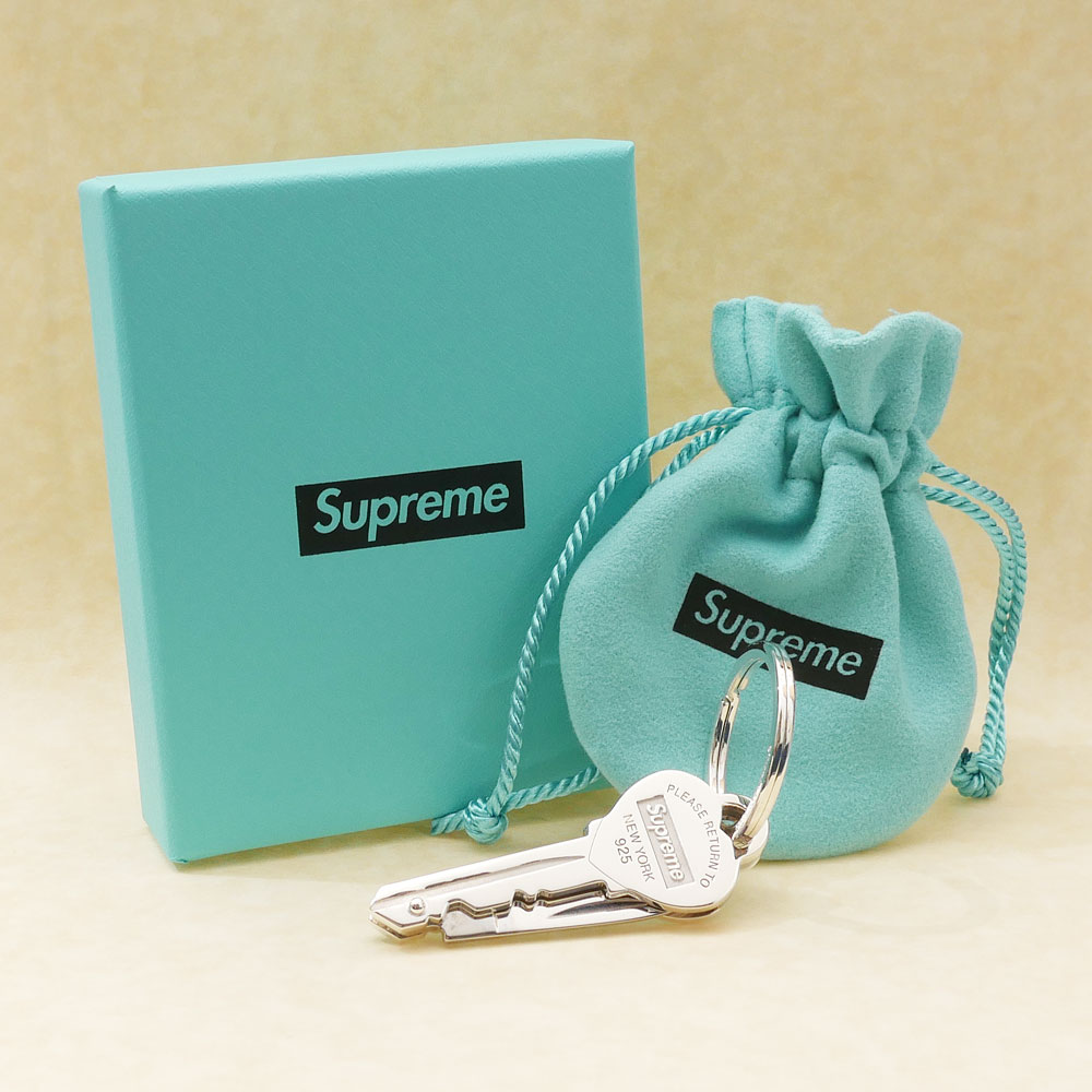 ティファニー キーホルダー（レディース） 100％本物保証 新品 シュプリーム SUPREME x ティファニー TIFFANY&CO. Heart Knife Key Ring キーリング キーホルダー SILVER シルバー 銀 メンズ