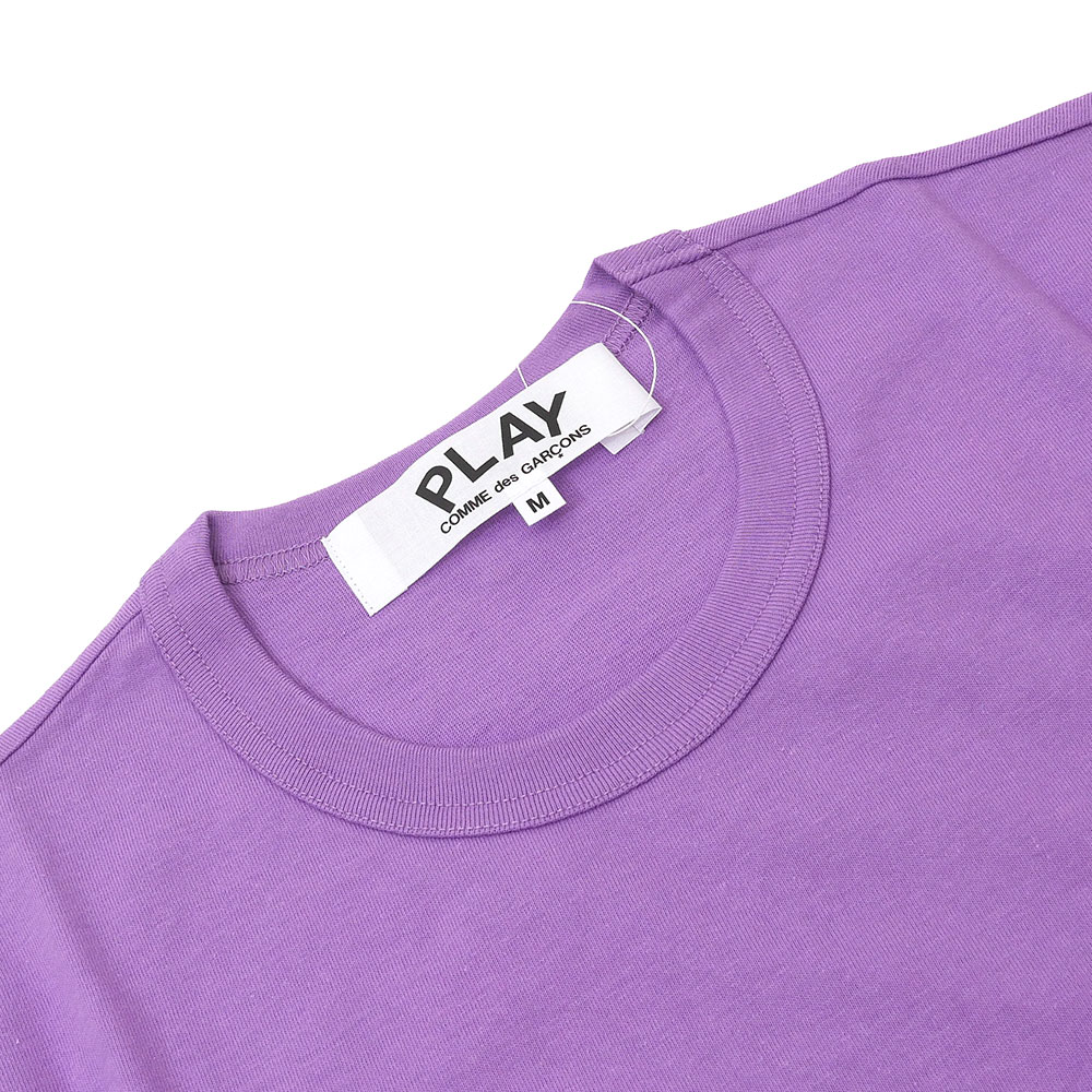 新品 プレイ コムデギャルソン PLAY COMME des GARCONS MENS Small Red Heart S/S T-Shirt Tシャツ PURPLE メンズ 新作