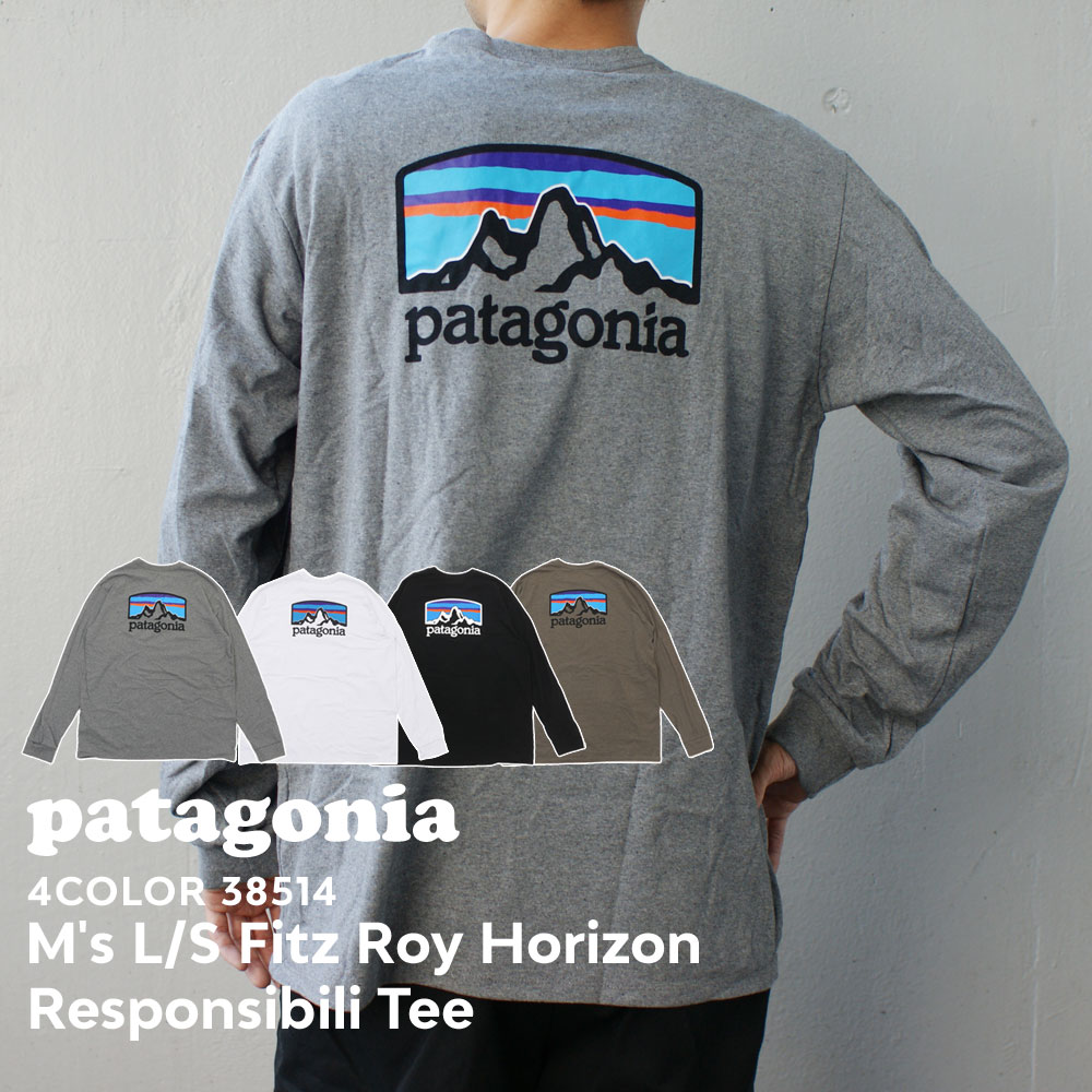 楽天FRESH STORE100％本物保証 新品 パタゴニア Patagonia M's L/S Fitz Roy Horizons Responsibili Tee フィッツロイ ホライゾンズ レスポンシビリ 長袖Tシャツ 38514 メンズ レディース アウトドア キャンプ 新作