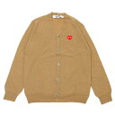 100{ۏ Vi vC RfM\ PLAY COMME des GARCONS x Cx[_[ Invader Men's Cardigan jbg J[fBK CAMEL L Y V