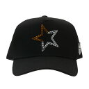 ヨシノリコタケ 100％本物保証 新品 ヨシノリコタケ YOSHINORI KOTAKE x バーニーズ ニューヨーク BARNEYS NEWYORK BLACK LINE 2TONE STAR LOGO RHINESTONE MESH CAP キャップ BLACK ブラック 黒 メンズ 新作