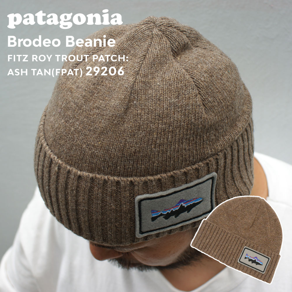 パタゴニア キャップ メンズ 100％本物保証 新品 パタゴニア Patagonia Brodeo Beanie ブロデオ ビーニー 29206 FITZ ROY TROUT PATCH:ASH TAN(FPAT) アッシュタン メンズ レディース 新作