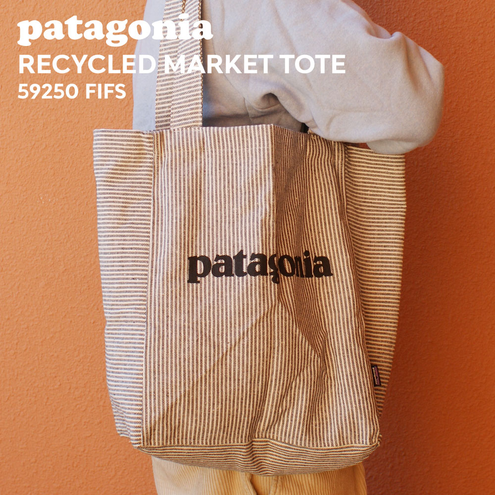 【おかげさまでショップレビュー4.96更新中】 100％本物保証 新品 パタゴニア Patagonia Recycled Market Tote リサイクル マーケット トートバッグ エコバッグ FIFS 59250 メンズ レディース 新作