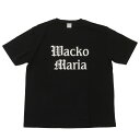 100％本物保証 新品 ワコマリア WACKO MARIA WASHED H.WEIGHT CREW NECK T-SHIRT(TYPE-2) Tシャツ BLACK ブラック 黒 メンズ 新作