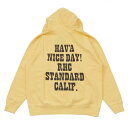 100{ۏ Vi n[} RHC Ron Herman x X^_[hJtHjA STANDARD CALIFORNIA US Cotton HAND Logo Hoodie p[J[ YELLOW CG[ F Y V