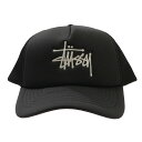 100{ۏ Vi Xe[V[ STUSSY BIG BASIC TRUCKER CAP Lbv BLACK ubN  Y