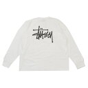 100％本物保証 新品 ステューシー STUSSY BASIC STUSSY LS TEE 長袖Tシャツ WHITE ホワイト 白 メンズ