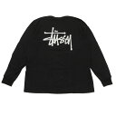 100{ۏ Vi Xe[V[ STUSSY BASIC STUSSY LS TEE TVc BLACK ubN  Y