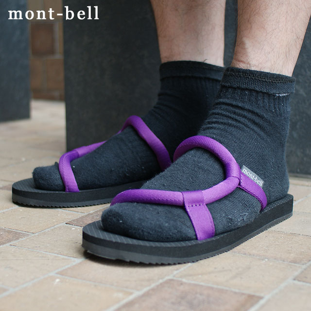 モンベル サンダル メンズ 100％本物保証 新品 モンベル mont-bell Sock-On Sandals ソックオンサンダル PURPLE パープル メンズ レディース 1129476 メンズ アウトドア キャンプ 山登り ハイキング 新作 ETK024