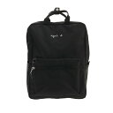 100%本物保証 新品 アニエスベー アンファン agnes b. ENFANT ロゴリュックサック バックパック BLACK ブラック レディース 新作 BA...