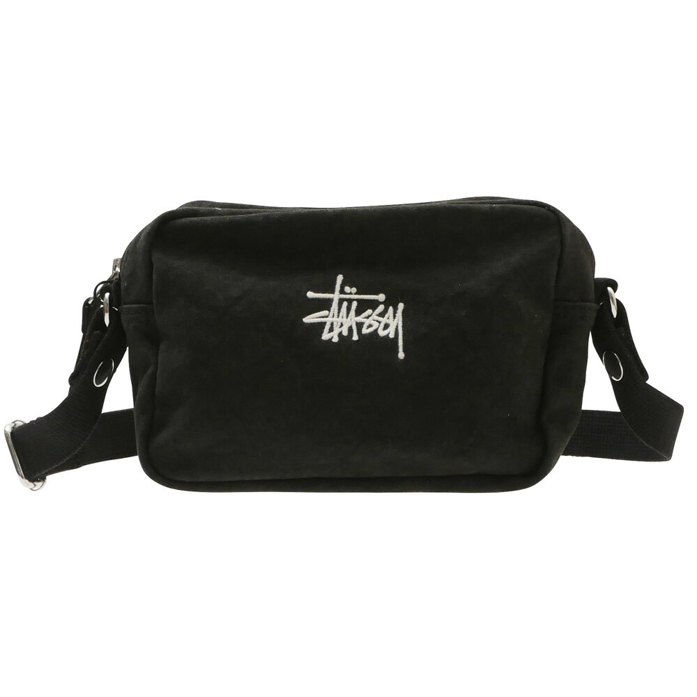 100％本物保証 新品 ステューシー STUSSY CANVAS SIDE POUCH ショルダーバッグ サイドポーチ BLACK ブラック 新作